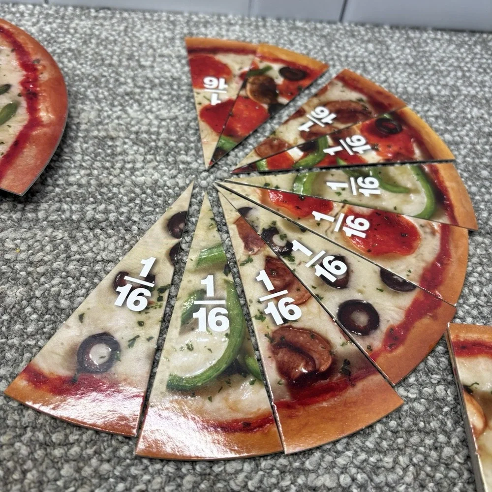 Pizza Fractions Fun Learning Resources Game Homeschool Math 100%‎ Complete